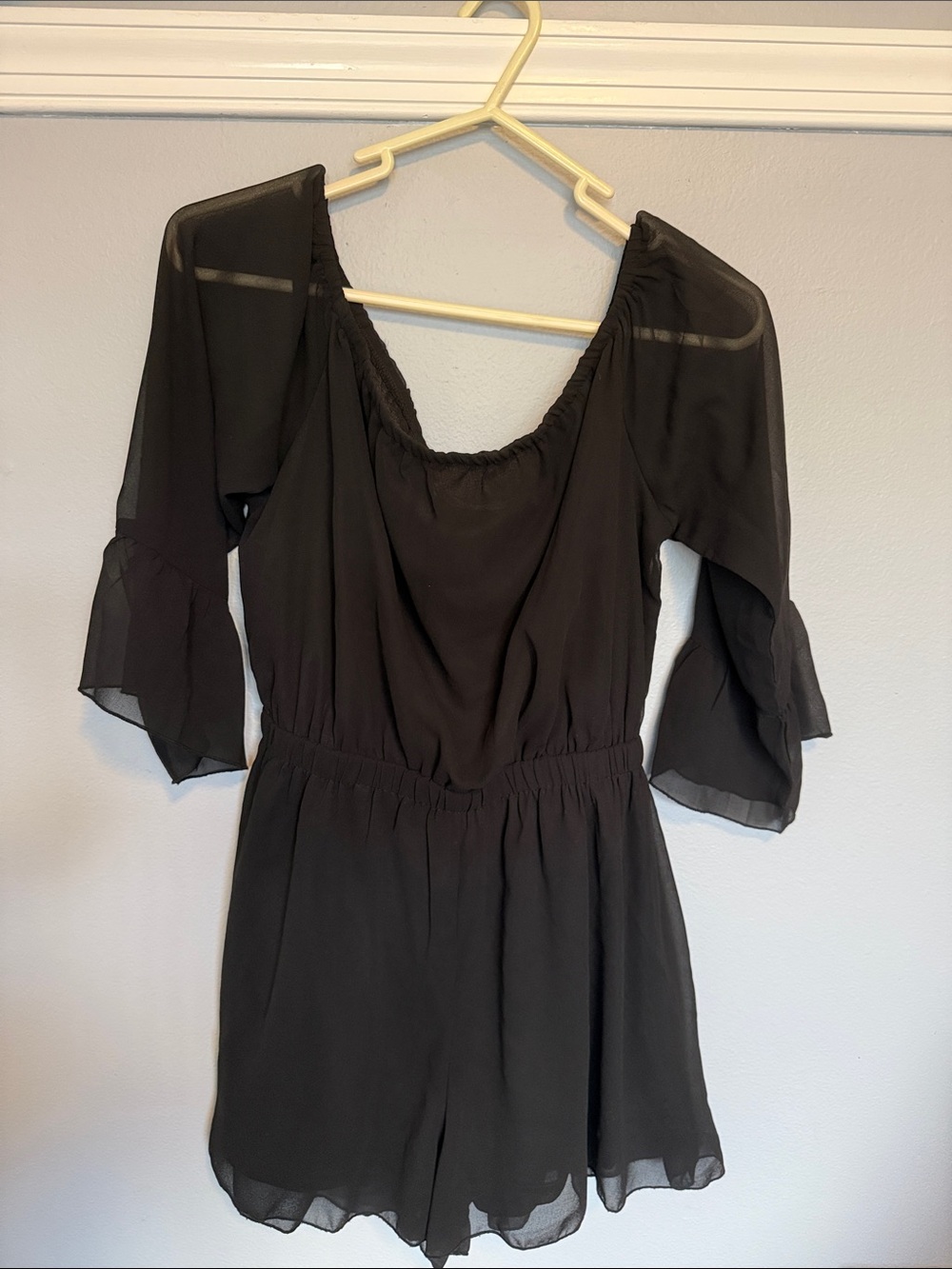 Black Women's Off-Shoulder Romper